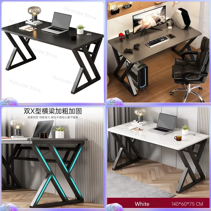 Desk Setup L Shaped - مكتب كمبيوتر عصري بسيط للمنزل والمكتب