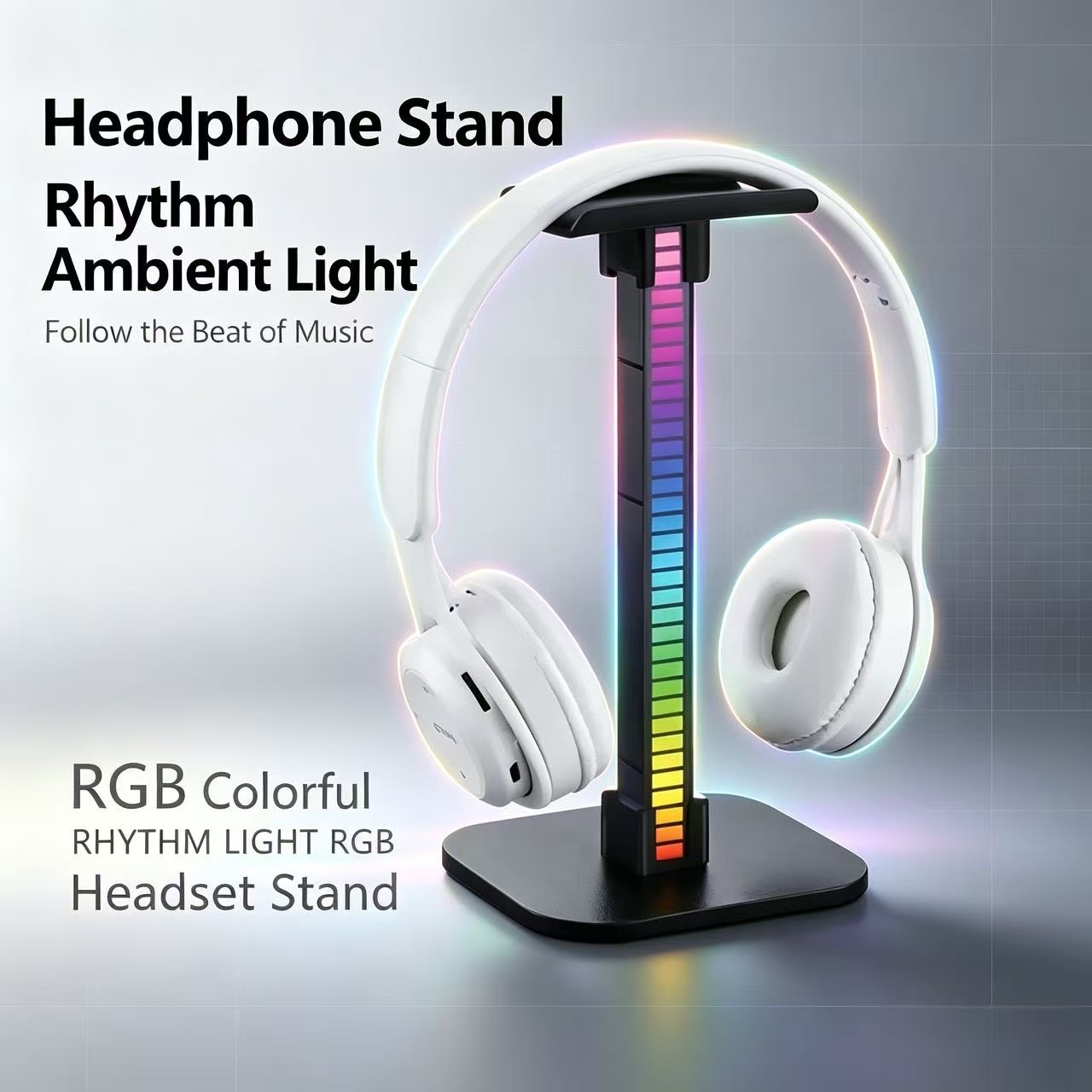 Desk Setup Lamp - حامل سماعات ألعاب USB مع إضاءة