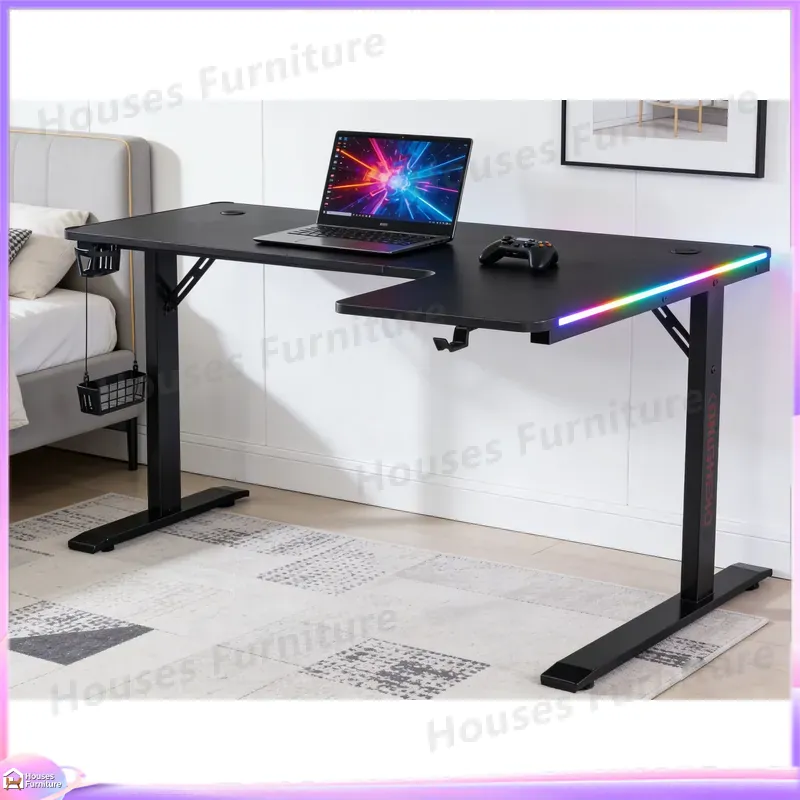 Desk Setup L Shaped - طاولة ألعاب كبيرة 160 سم مع