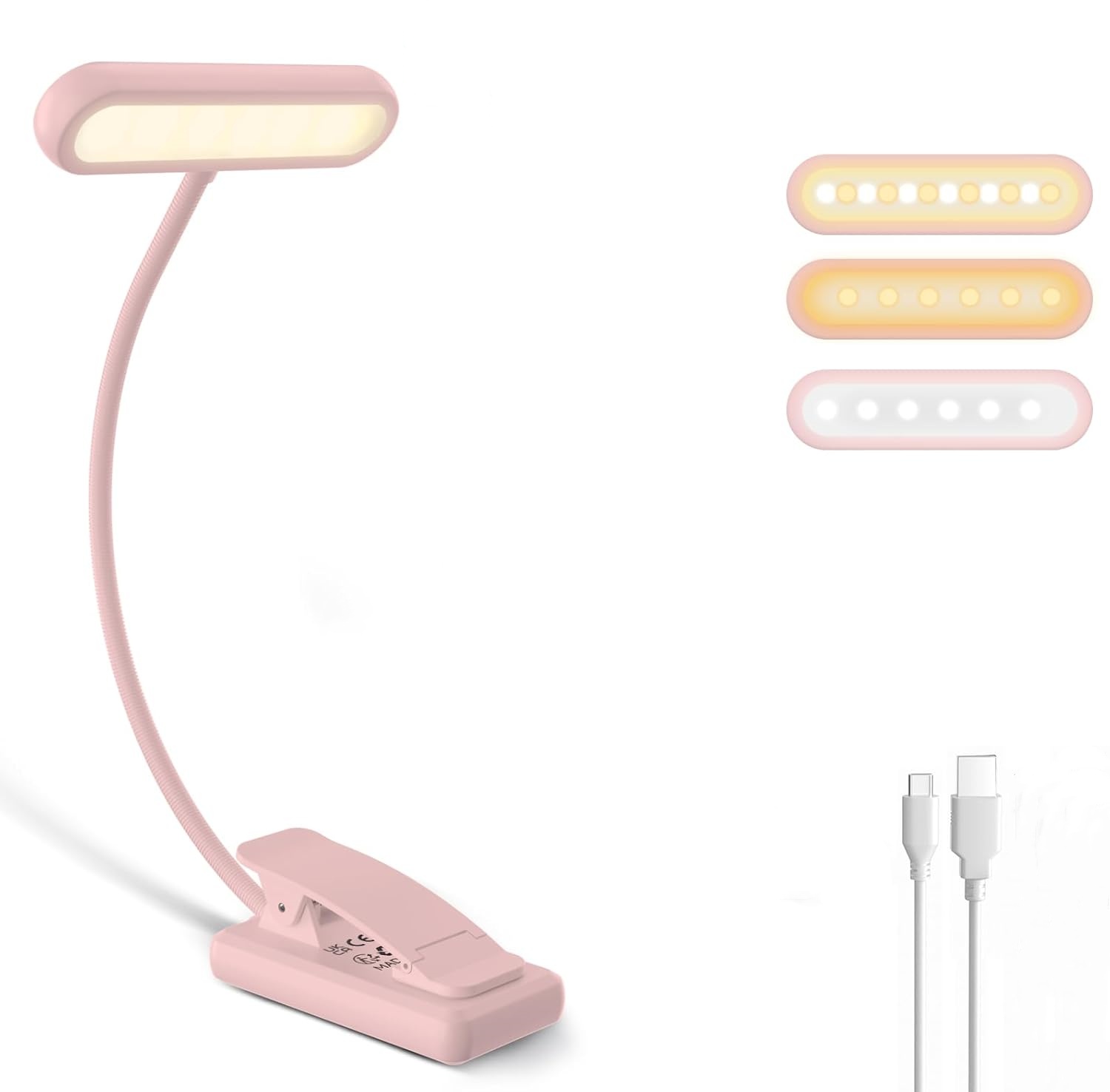 مصباح قراءة بمشبك للكتب، أسود/ - مراجعة Desk Setup Lamp وسعره