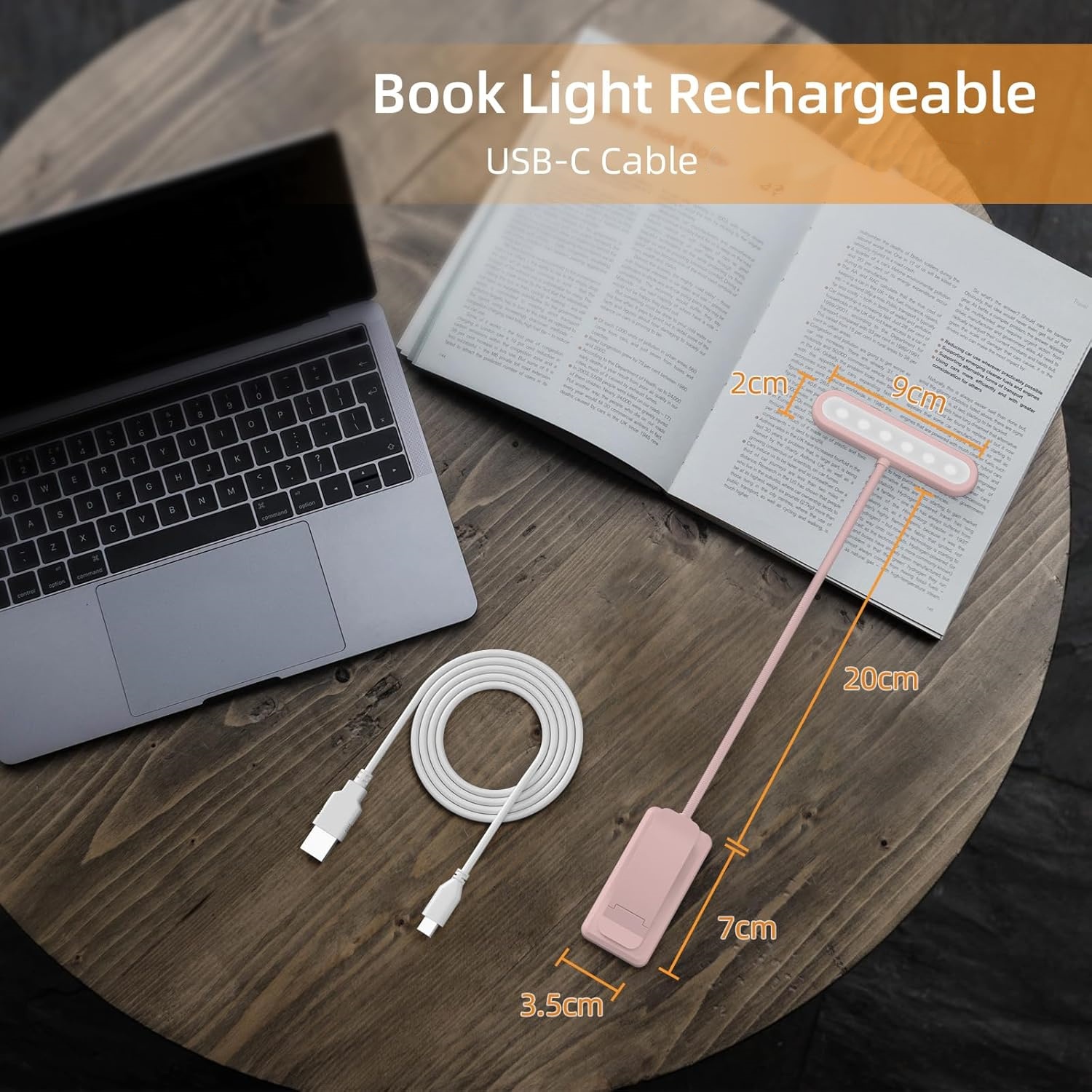 مصباح قراءة بمشبك للكتب، أسود/ - مراجعة Desk Setup Lamp وسعره
