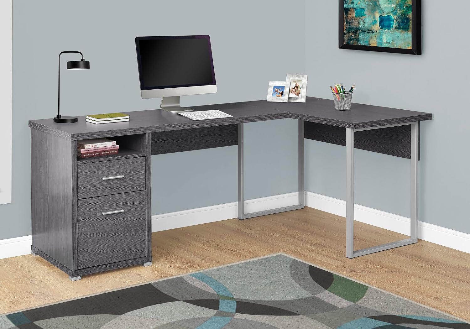 مكتب كمبيوتر I 7257، للمكتب ال - مراجعة Desk Setup L Shaped وسعره