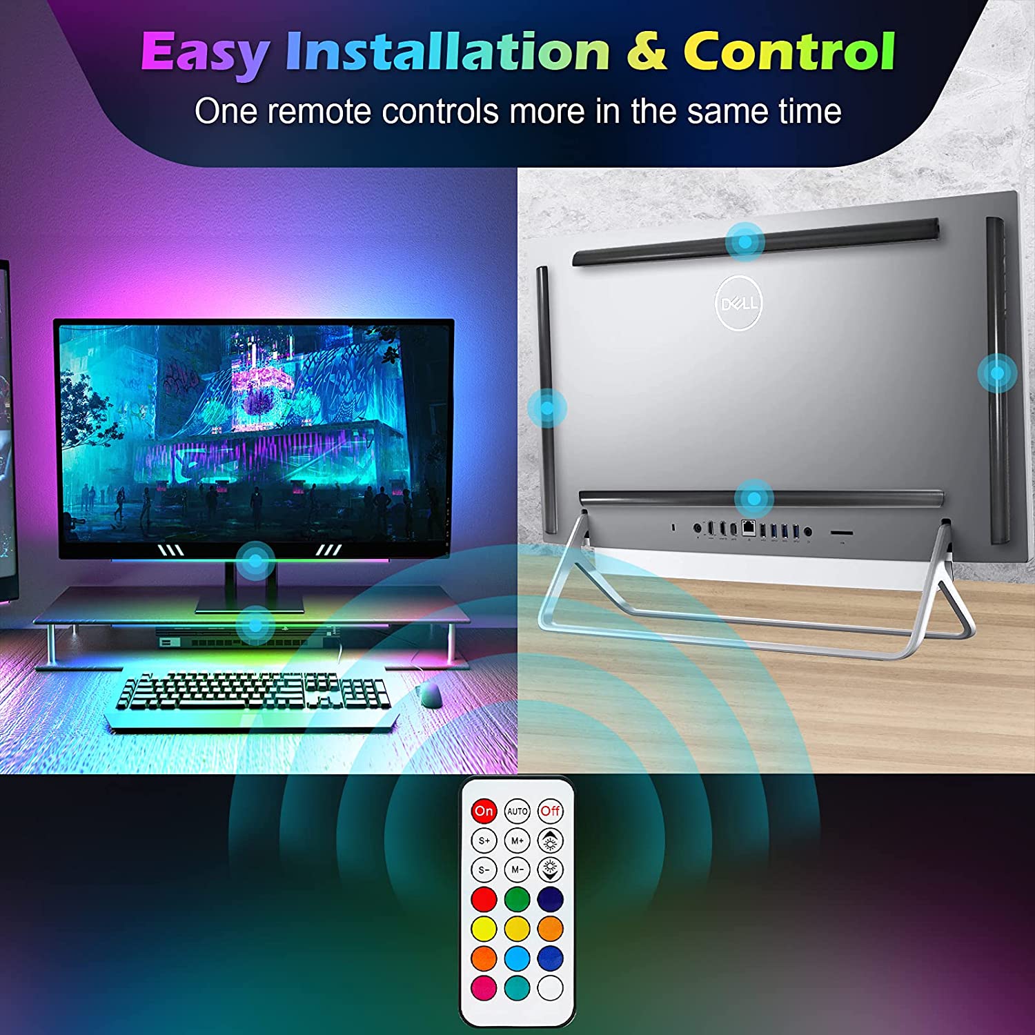 شريط إضاءة تحت الشاشة RGB Drea - مراجعة Setup Desk Monitor وسعره
