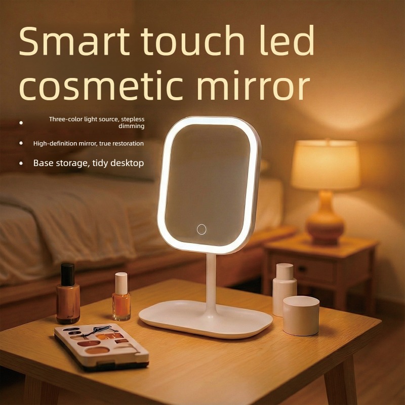 مرآة تجميل حديثة بإضاءة LED لل - مراجعة Desk Setup Lamp وسعره
